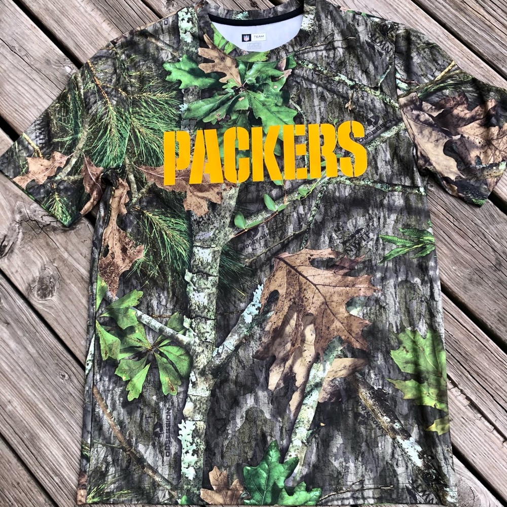 NFL Team Apparel Green Bay Packers Camouflage Sz M